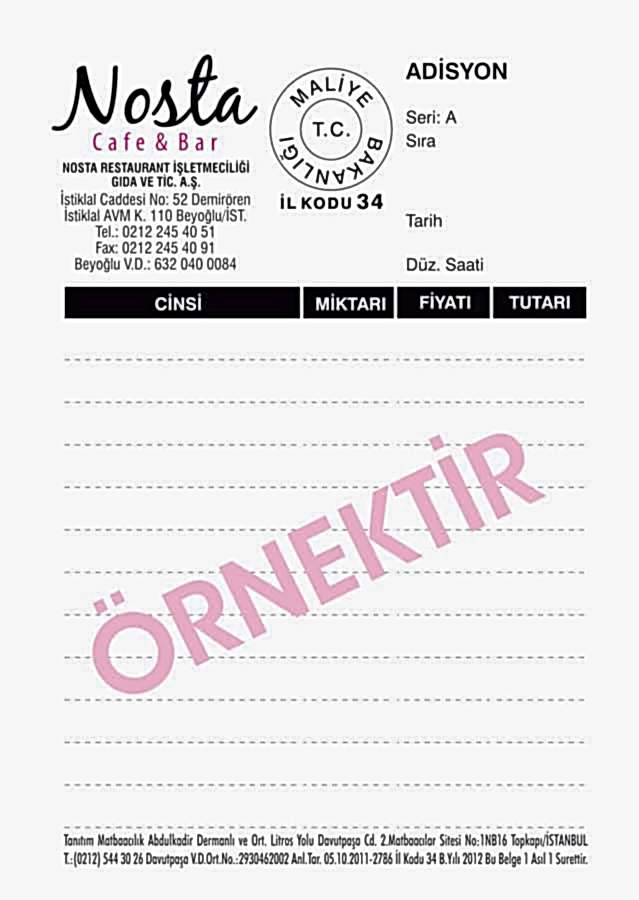 adisyon1 - Adisyon Basımı