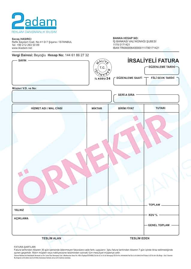 irsaliyeli fatura 5 - İrsaliyeli Fatura