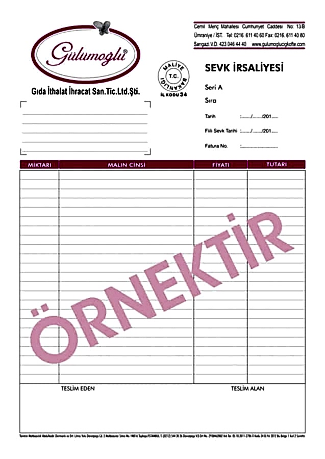 sevk irsaliyesi 6 - Sevk İrsaliyesi