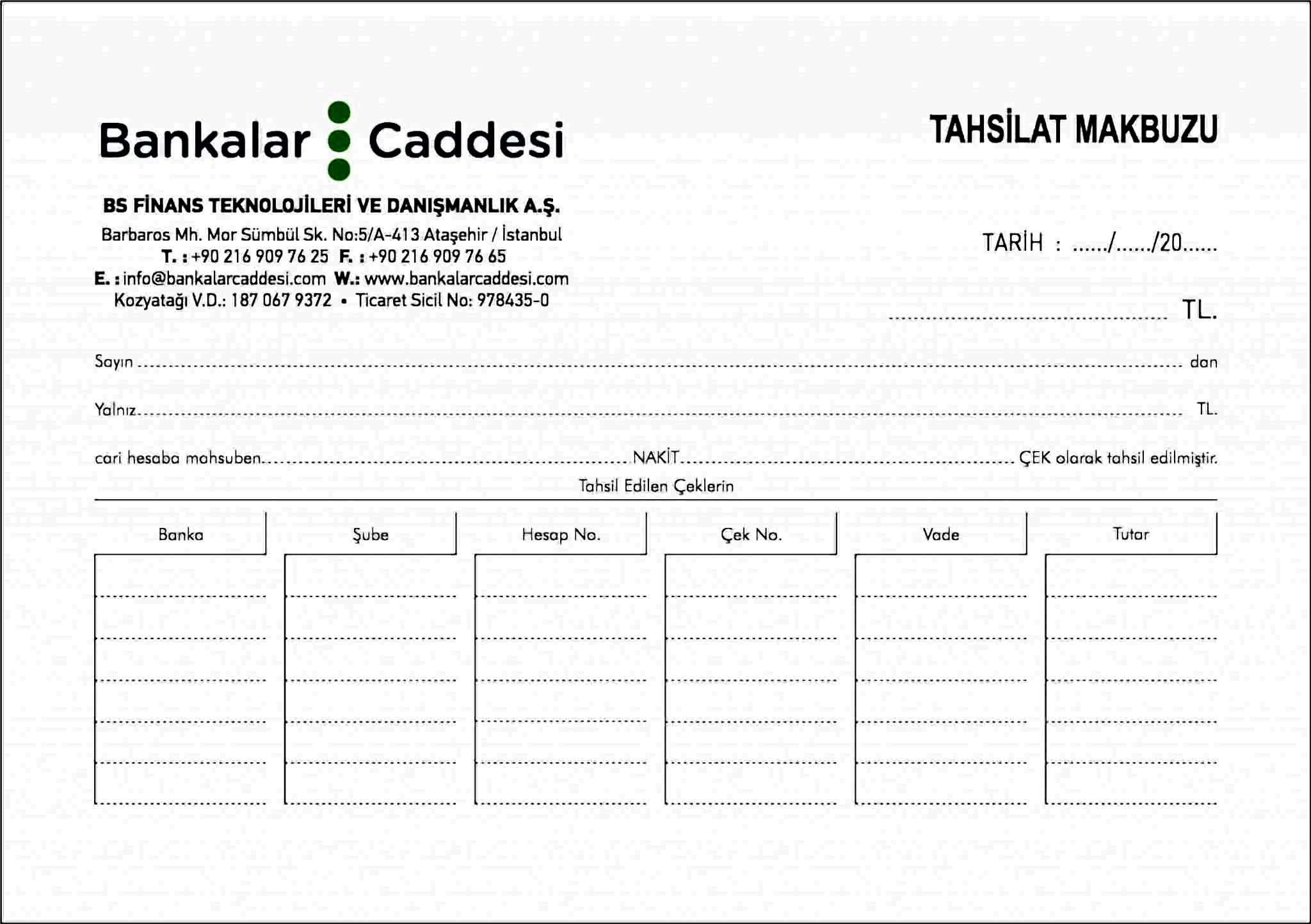 tahsilat makbuzu10 - Tahsilat Makbuzu