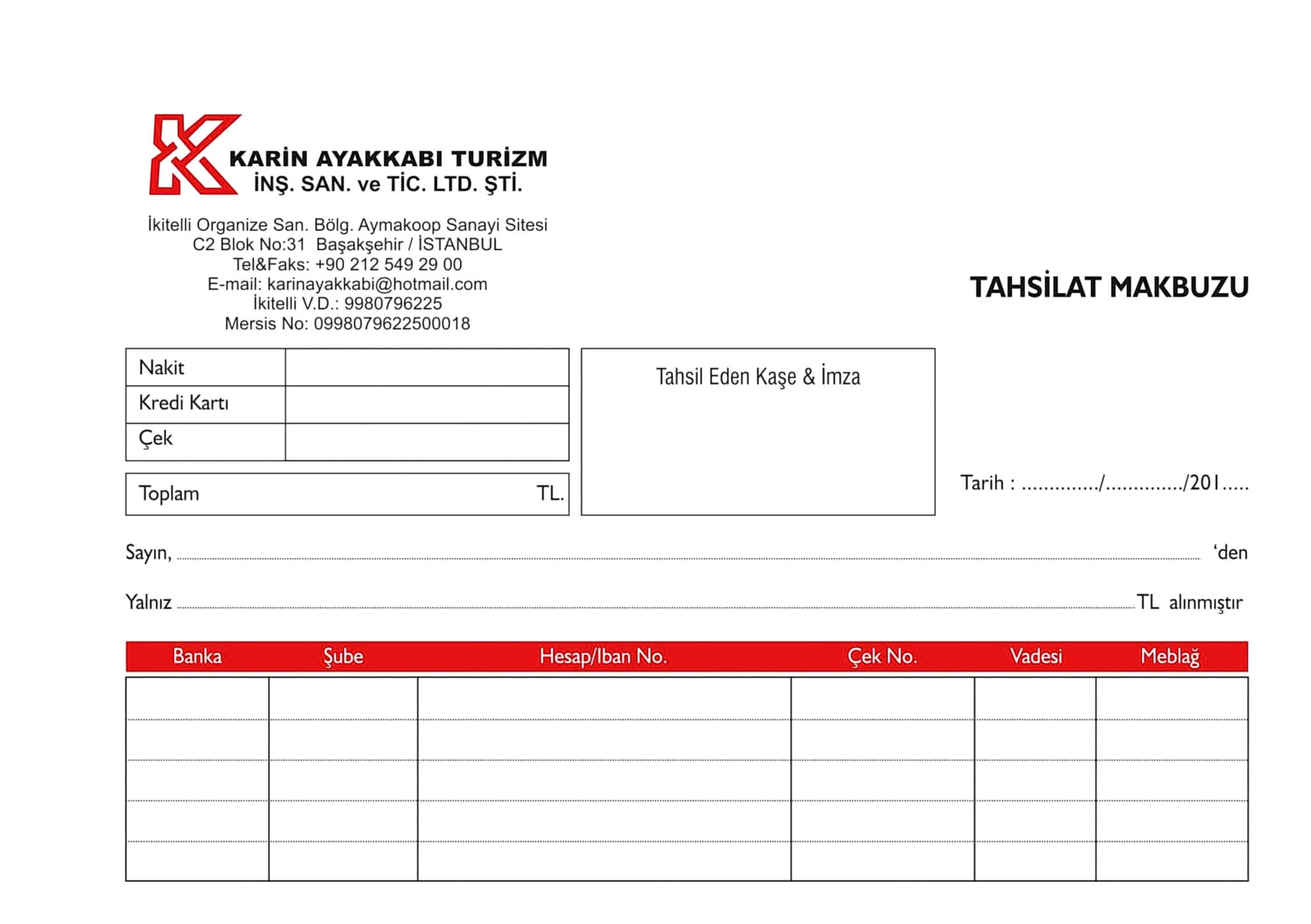tahsilat makbuzu4 - Tahsilat Makbuzu