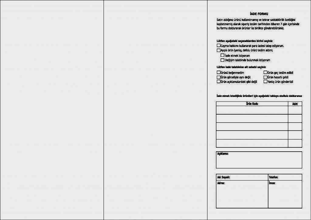 ade Formu 1024x724 - E-Ticaret 3'lü Fatura Basımı