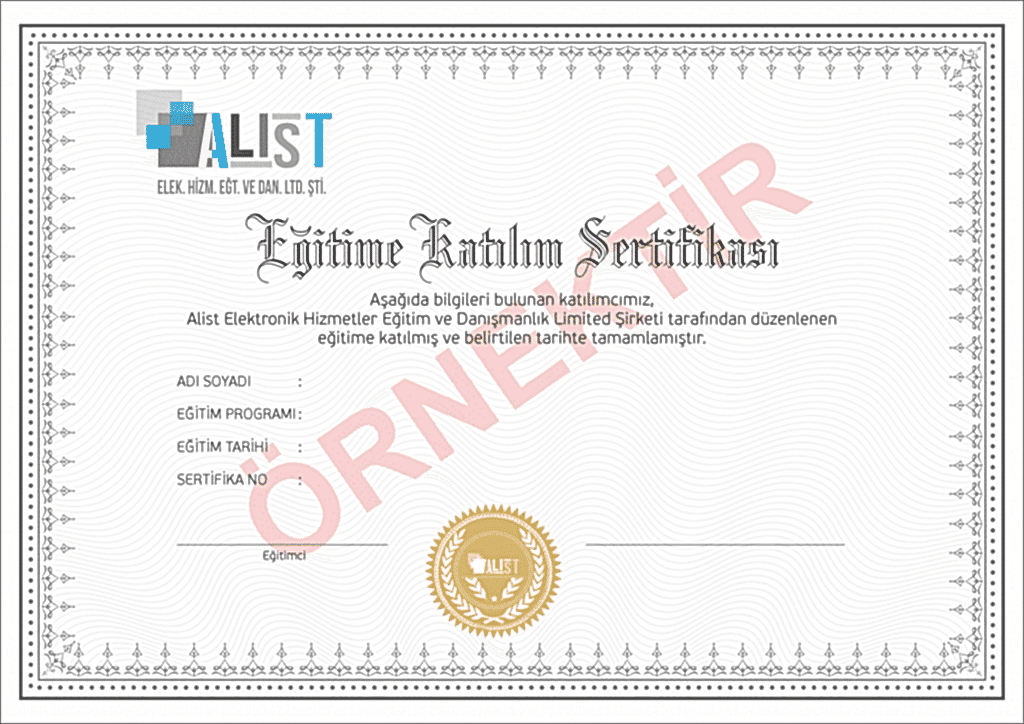 Alist Eğitim Sertifikası 1024x724 - Sertifika Basımı