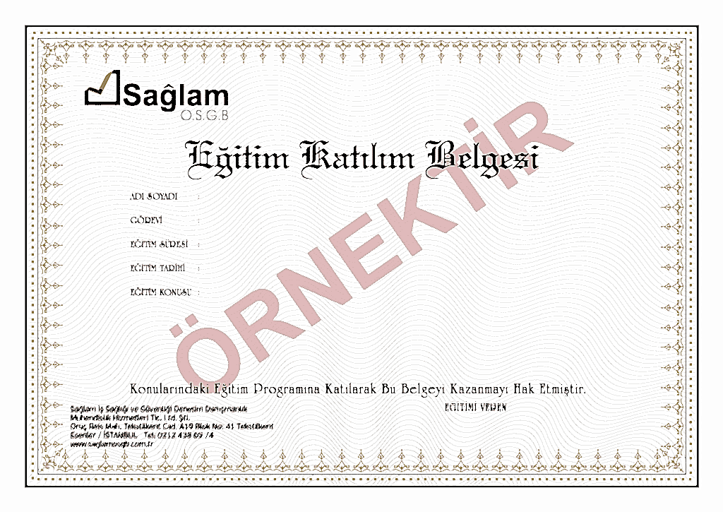 OSGB Eğitim Sertifikası 1024x725 - Sertifika Basımı
