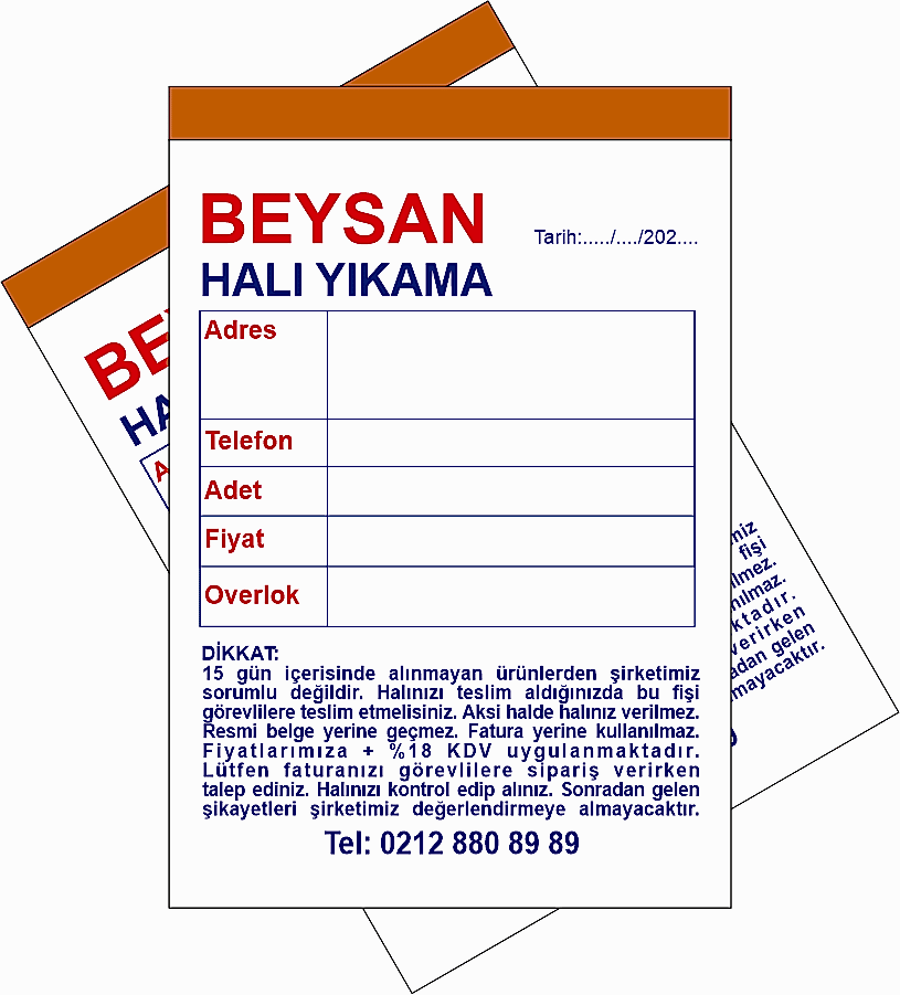 Halı Yıkama Fişi 2 - Halı Yıkama Fişi