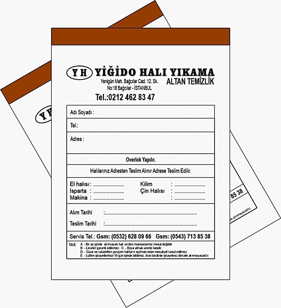 Halı Yıkama Fişi 3 - Halı Yıkama Fişi