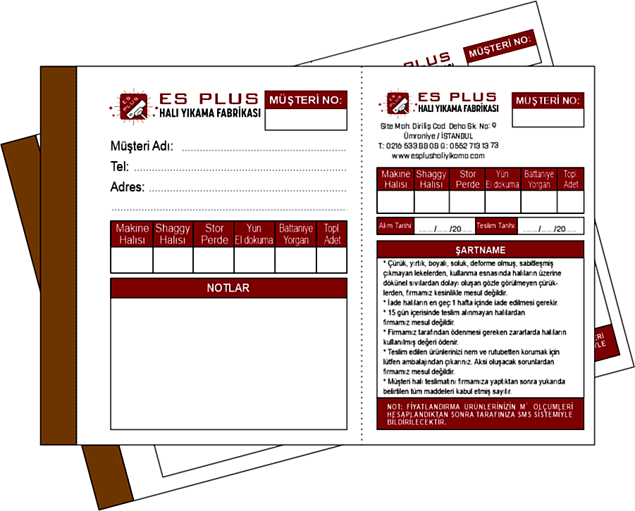 Halı Yıkama Fişi - Halı Yıkama Fişi