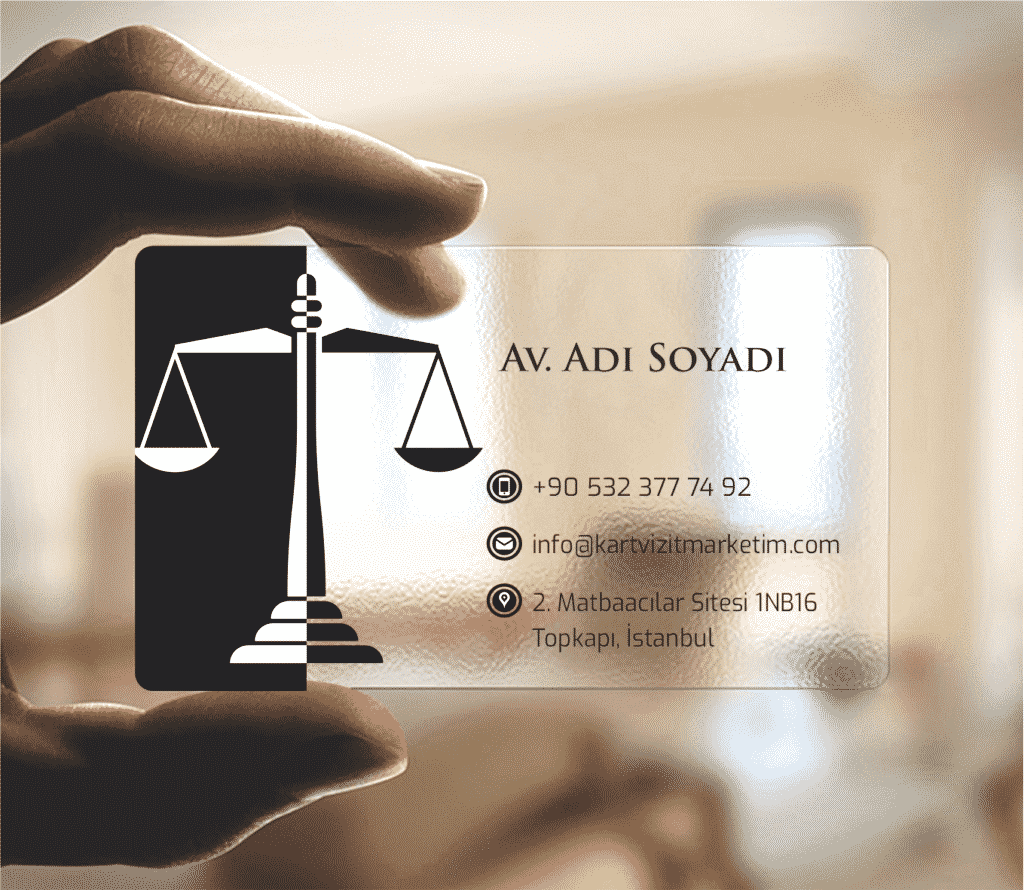 siyah beyaz avukat şeffaf kartvizit 1024x890 - Şeffaf Kartvizit