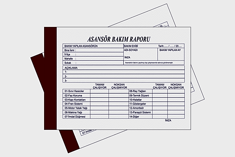 AHD Asansor Bakim Formu - ASANSÖR SERVİS VE BAKIM FORMU